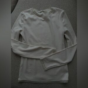 ZARA Cream Long Sleeve Top
